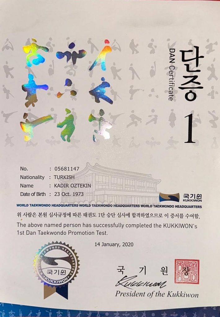 Kukkiwon 1. Dan