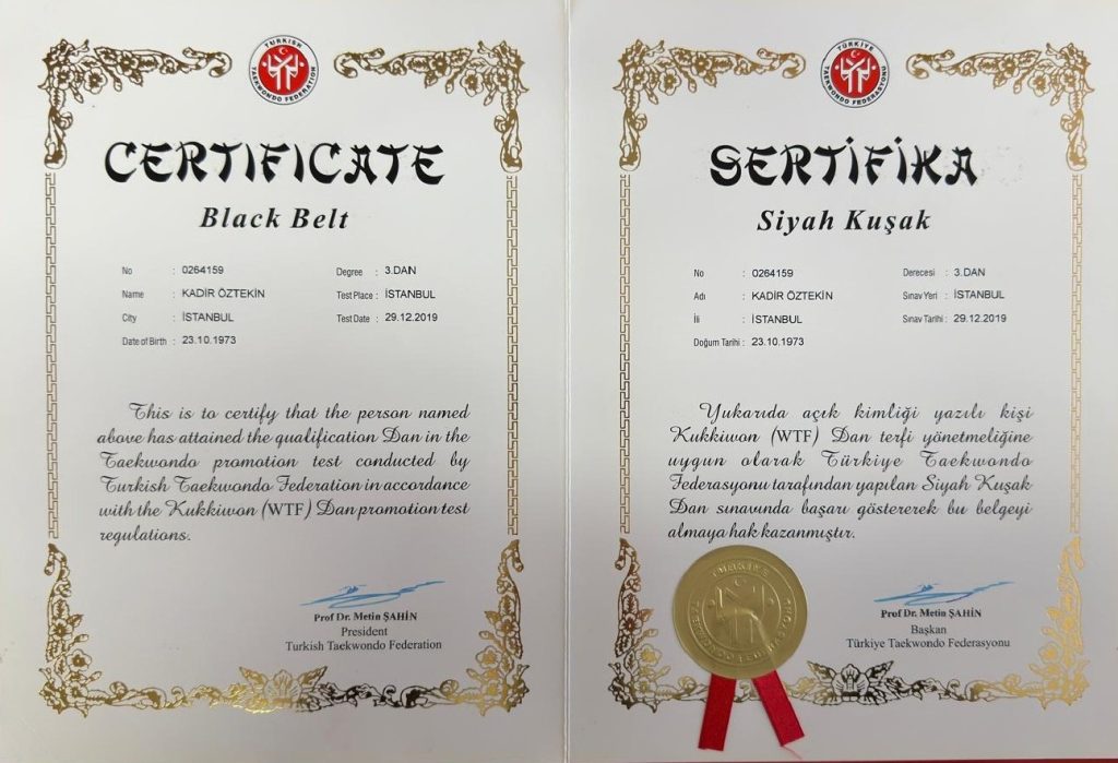 Siyah Kuşak 3. Dan